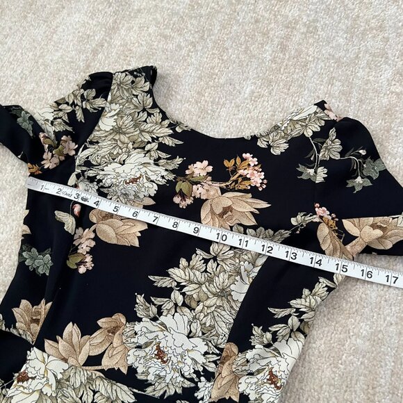 3 for $6 ASOS Stradivarius Black Floral Boho Summer Cocktail Mini Dress S - Picture 7 of 9